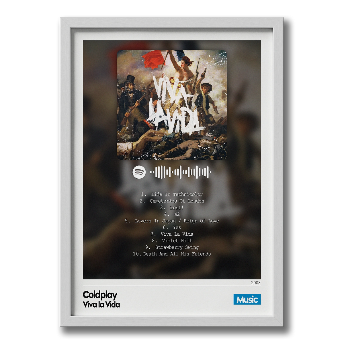 Quadro: Coldplay - Viva La Vida