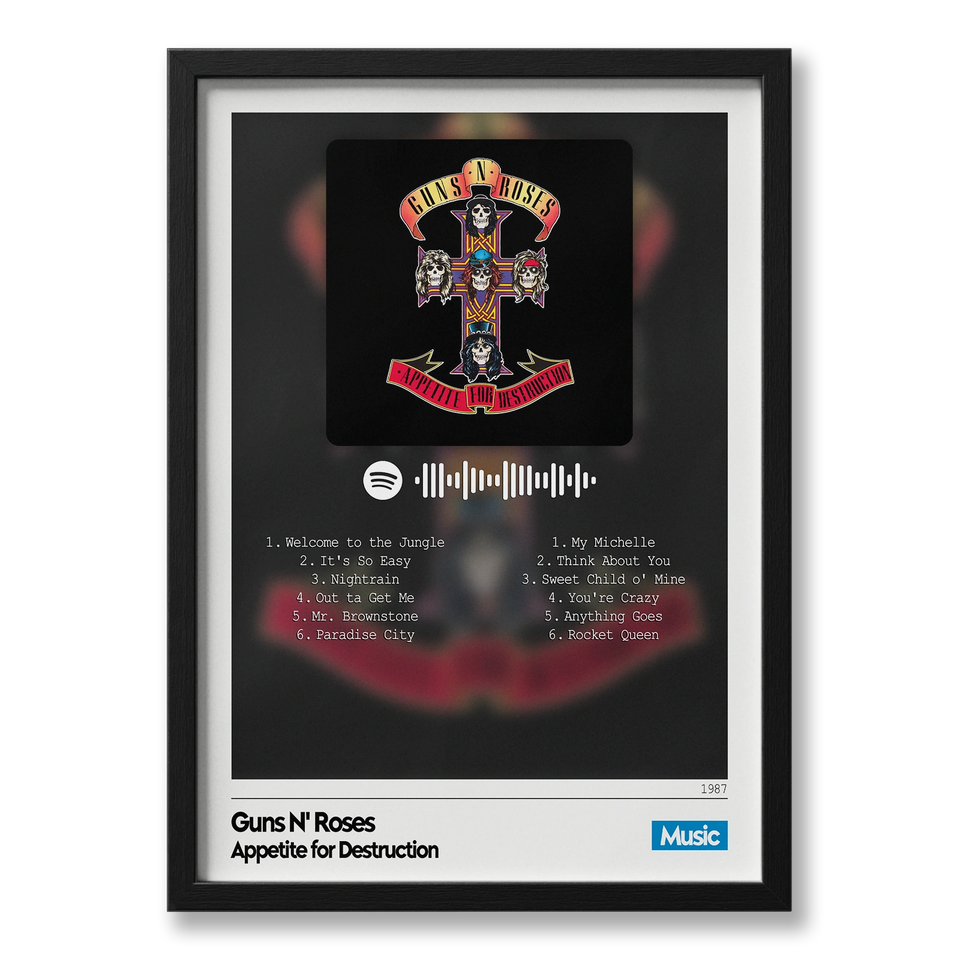 Quadro: Guns N' Roses - Appetite for Destruction