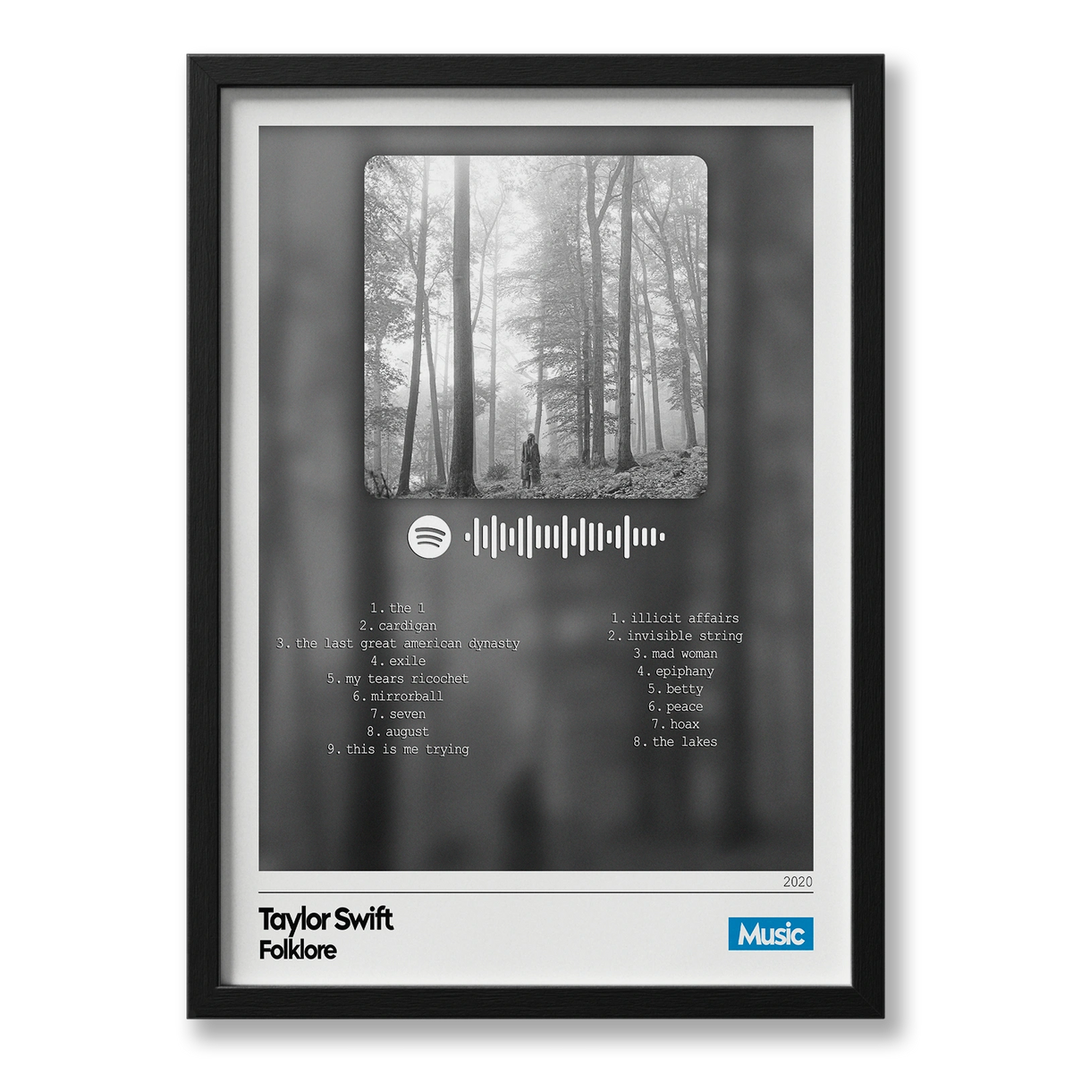 Quadro: Taylor Swift - Folklore